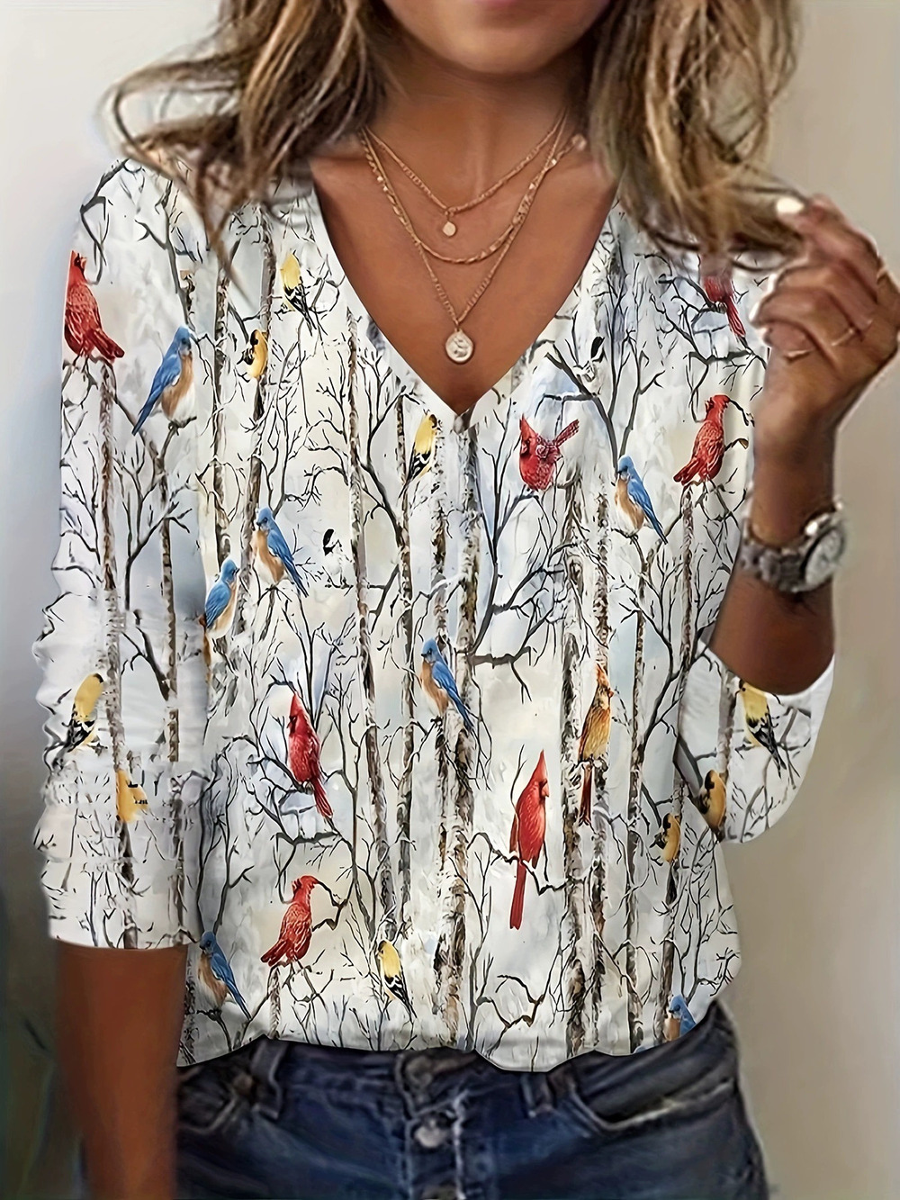 ZARA Fashionable Creative Print Long Sleeve T Shirt Casual Versatile Top